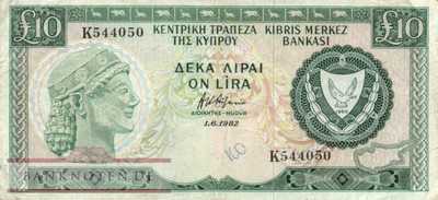 Cyprus - 10  Pounds (#048b-82_VG)