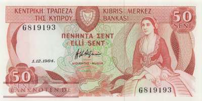 Zypern - 50 Sent (#049a-84_UNC)