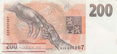 Tschechische Republik - 200  Korun (#006b_XF)