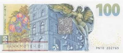 Tschechische Republik - 100  Korun - Gedenkbanknote in Folder (#032_UNC)