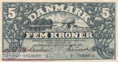 Denmark - 5  Kroner (#030h-5_VF)