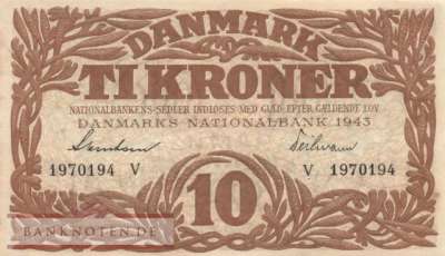 Denmark - 10  Kroner (#031p-8_XF)