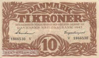 Denmark - 10  Kroner (#031p-9_VF)
