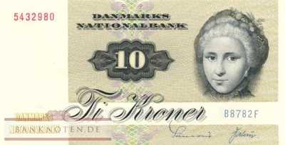 Denmark - 10  Kroner (#048h-U2_UNC)