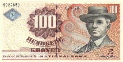 Dänemark - 100  Kroner (#061g_UNC)