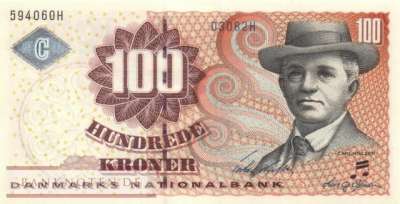 Denmark - 100  Kroner (#061j_UNC)