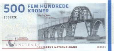 Denmark - 500  Kroner (#068e-U3_UNC)