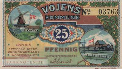 Dänemark - Vojens Kommune - 25  Pfennig - Fehldruck (#921_UNC)