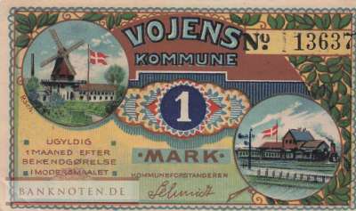 Dänemark - Vojens Kommune - 1  Mark - Fehldruck (#923_UNC)