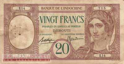 Djibouti - 20  Francs (#007a-2_F)