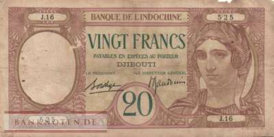 Djibouti - 20  Francs (#007a-2_G)