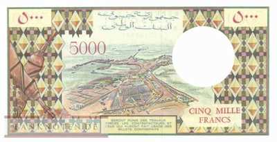 Djibouti - 5.000  Francs (#038c_UNC)