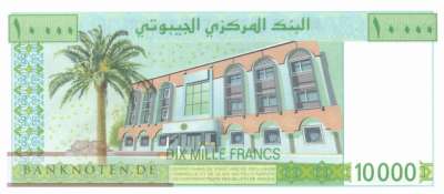 Djibouti - 10.000  Francs (#045b_UNC)