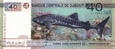 Djibouti - 40  Francs - Präfix DJ (#046-1_UNC)