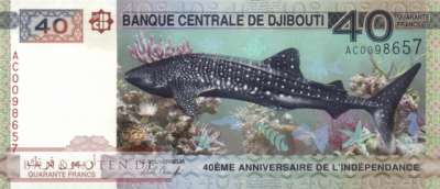Djibouti - 40  Francs (#046-2_UNC)