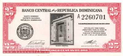 Dominikanische Republik - 25 Centavos Oro (#087a_UNC)