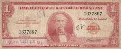 Dominican Republic - 1  Peso Oro (#091a-U1_VG)