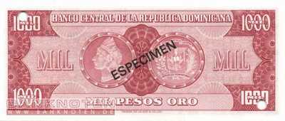 Dominikanische Republik - 1.000  Pesos Oro - SPECIMEN (#106s_UNC)