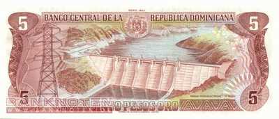 Domincan Republic - 5 Pesos Oro (#118b_UNC)
