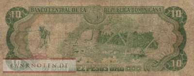 Dominican Republic - 10  Pesos Oro (#119c-88_VG)