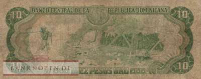 Dominikanische Republik - 10  Pesos Oro (#119c-88_VG)