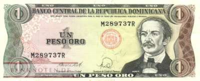 Dominikanische Republik - 1  Peso Oro (#126c_VF)