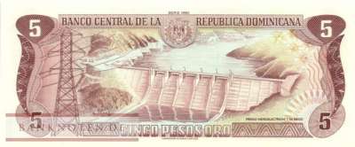 Dominikanische Republik - 5  Pesos Oro (#131_UNC)