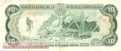 Dominican Republic - 10  Pesos Oro (#132_VF)