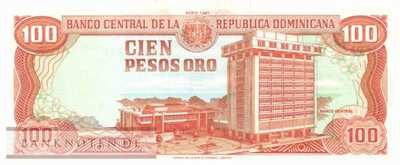 Dominikanische Republik - 100  Pesos Oro (#136a_UNC)