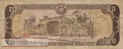 Dominican Republic - 20  Pesos Oro (#139a_VG)