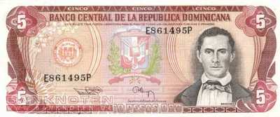 Dominikanische Republik - 5  Pesos Oro (#146_VF)