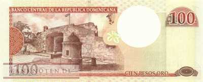Dominican Republic - 100  Pesos Oro (#167a_UNC)