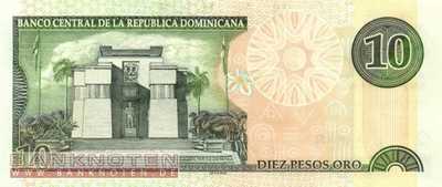 Dominican Republic - 10  Pesos Oro (#168a_UNC)