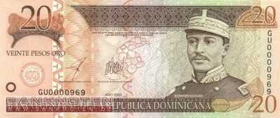 Domincan Republic - 20 Pesos Oro (#169c_UNC)