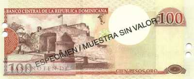 Dominikanische Republik - 100  Pesos Oro - SPECIMEN (#171s1_UNC)
