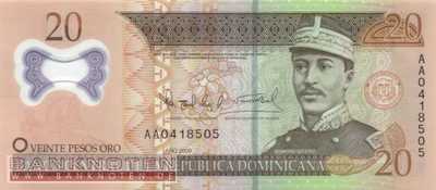 Dominikanische Republik - 20  Pesos Oro (#182_UNC)