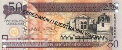Dominikanische Republik - 50  Pesos Dominicanos - SPECIMEN (#183aS_UNC)