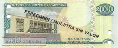 Dominikanische Republik - 2.000  Pesos Dominicanos - SPECIMEN (#188bS_UNC)