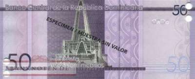 Dominikanische Republik - 50  Pesos Dominicanos - SPECIMEN (#189cS_UNC)