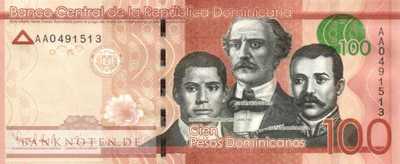 Dominican Republic - 100  Pesos Dominicanos (#190a_UNC)