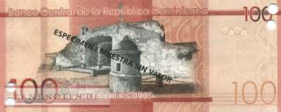 Dominikanische Republik - 100  Pesos Dominicanos - SPECIMEN (#190cS_UNC)