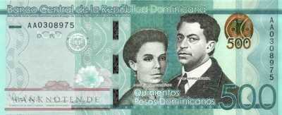 Dominican Republic - 500  Pesos Dominicanos (#192a_UNC)