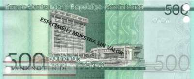 Dominikanische Republik - 500  Pesos Dominicanos - SPECIMEN (#192cS_UNC)