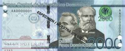 Dominikanische Republik - 2.000  Pesos Dominicanos - SPECIMEN (#194aS_UNC)