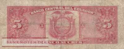 Ecuador - 5  Sucres (#100d-HK-73_F)