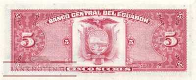 Ecuador - 5  Sucres (#108a-HO-U2_UNC)