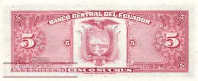 Ecuador - 5  Sucres (#108a-HP_UNC)
