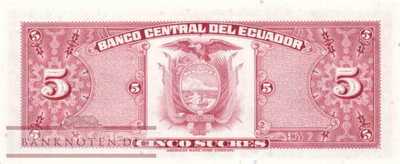 Ecuador - 5  Sucres (#108b-HV-U3_UNC)