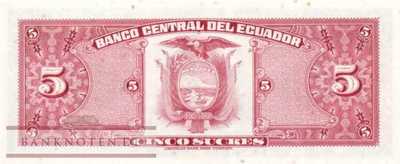 Ecuador - 5  Sucres (#108b-HW-U1_UNC)