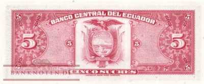 Ecuador - 5  Sucres (#108b-HW-U3_UNC)